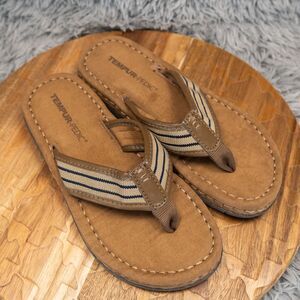 Men's Tempur-Pedic 'Braxton' Charcoal Tan Thong Sandals Sz 10M